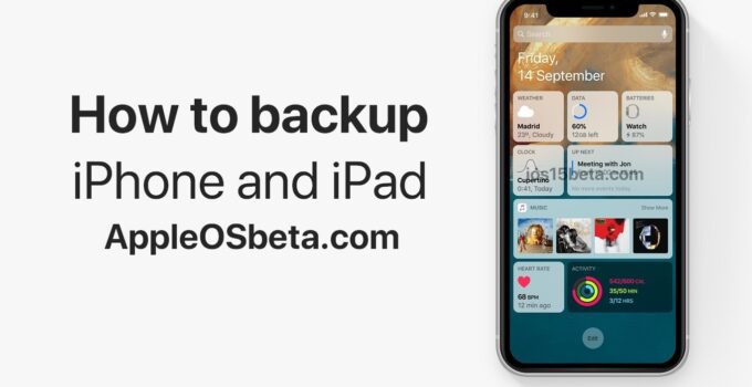 How to backup iPhone and iPad