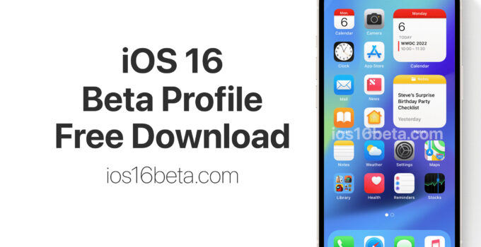 iOS 16 Beta Profile Free Download Link