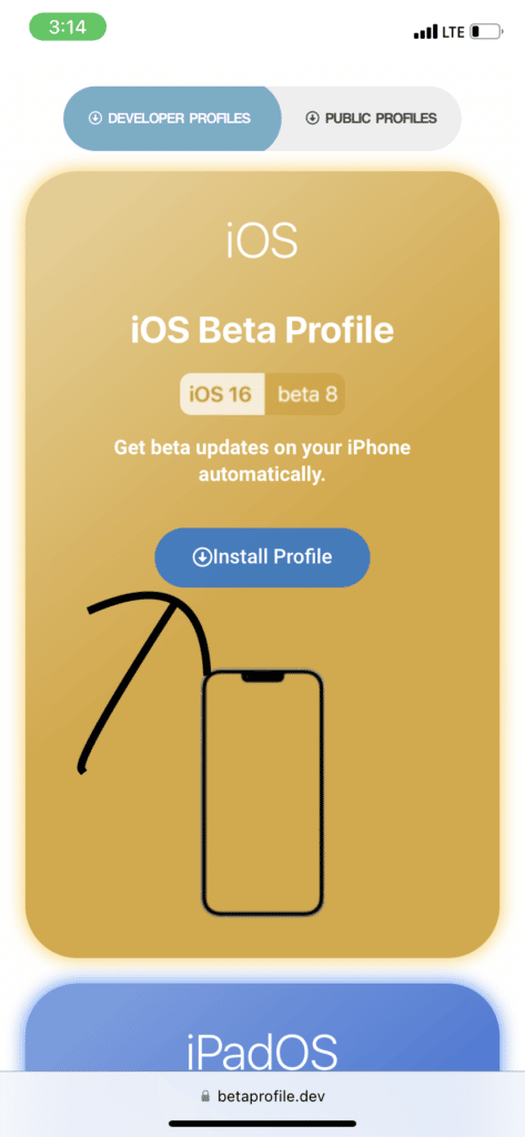 beta profiles ios 13 iphone 5s