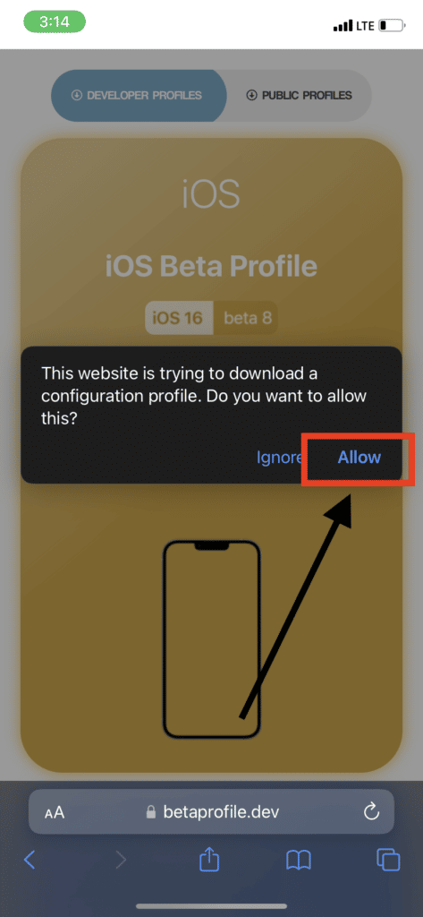 Download Beta Profiles