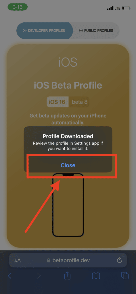 Download Beta Profiles