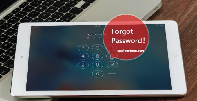 How to reset a forgotten passcode on iPad?