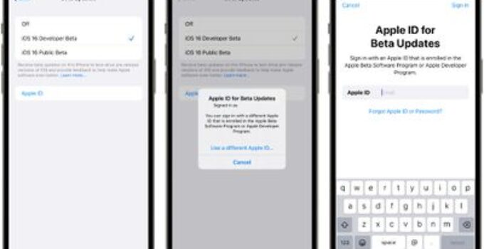 iOS 16.4 will let users choose an Apple ID to access beta updates